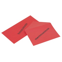 [9520V-RL1] Briefhüllen rot mit Aufdruck (1000 Stk.) | DIN lang (110x220 mm) 'Rechnung/Lieferschein'
