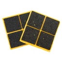 Antirutsch-Pads, selbstklebend, schwarz | 65 x 65 mm | Stärke: 3 mm (8 Stk.)