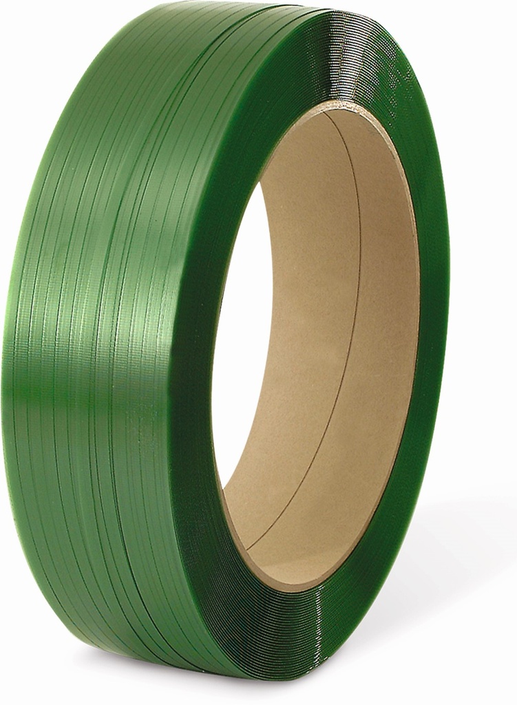 PET-Umreifungsband grün (B) 12 mm (L) 2200 m | Kern-Ø: 407 mm | Stärke 0,68 mm | Reißfest. 340 kg