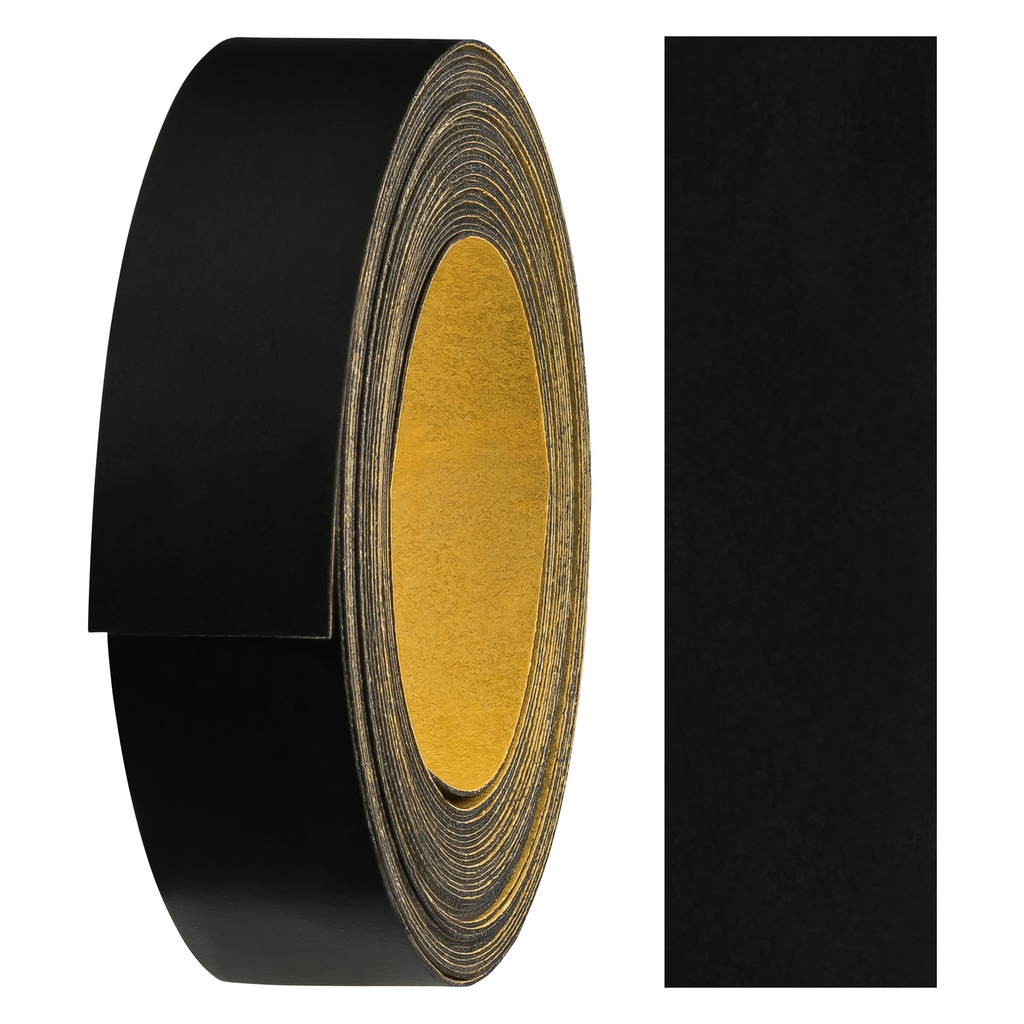 Melaminkanten-Band selbstklebend, (L) 5m | (B) 18 mm | Dekor: Schwarz-glatt