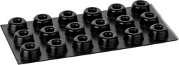 [284223SC-D22] Elastikpuffer - zylindrisch, schwarz | Ø 22,3mm | Höhe: 10,1mm (18 Stk./Streifen)