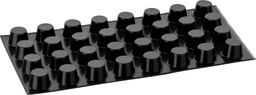[284102SC-D16] Elastikpuffer - zylindrisch, schwarz | Ø 16,5mm | Höhe: 10,2mm (32 Stk./Streifen)
